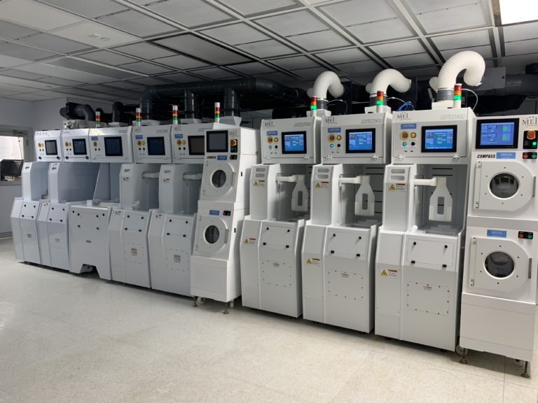 Wafer processing equipment inside the foundry cleanroom